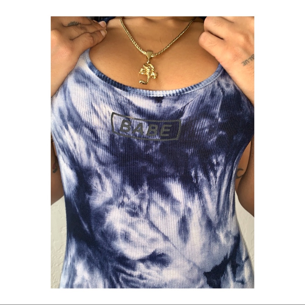 Smokey Blue Tie-Dye Bodysuit
